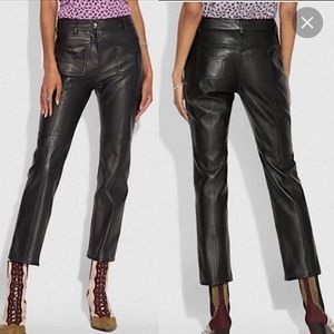 Coach Black Leather Pants